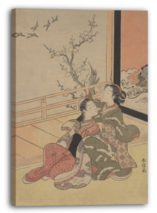 Leinwandbild Suzuki Harunobu - Schau ihnen beim Fliegen zu