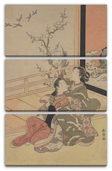 Leinwandbild Suzuki Harunobu - Schau ihnen beim Fliegen zu
