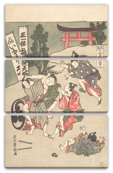 Leinwandbild Ishikawa Toyomasa - Inari-ko Der zweite Monat