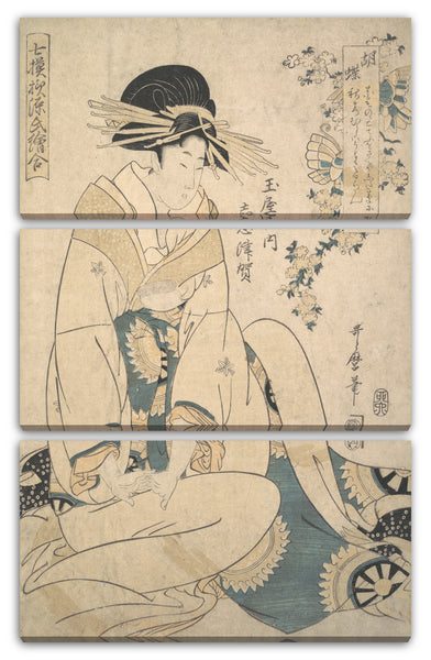 Leinwandbild Kitagawa Utamaro - A Eine Kurtisane