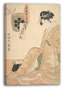 Leinwandbild Kitagawa Utamaro - Eine Kurtisane
