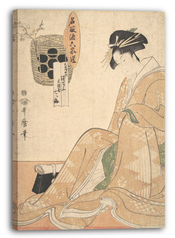 Leinwandbild Kitagawa Utamaro - Eine Kurtisane