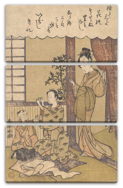 Leinwandbild Yanagawa Shunsui - Häusliche Szene