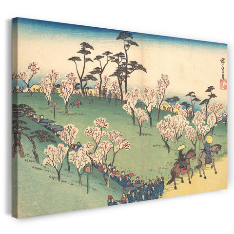 Leinwandbild Utagawa Hiroshige - Asukayama Hanami