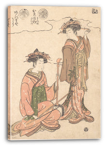 Leinwandbild Isoda Koryūsai - Zwei Geishas