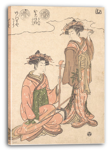 Leinwandbild Isoda Koryūsai - Zwei Geishas