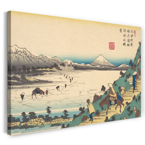 Leinwandbild Keisai Eisen - Suwa-See vom Shiojiri Pass