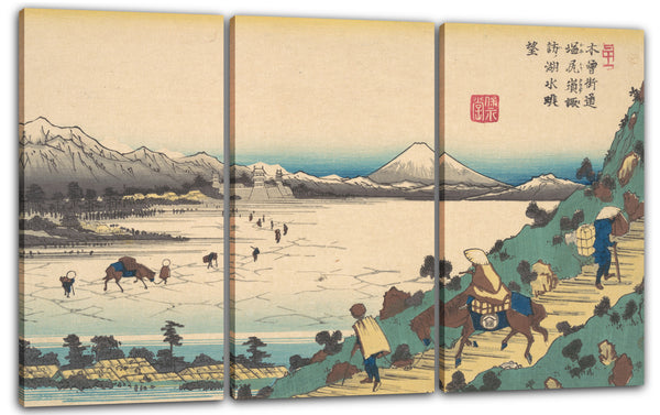 Leinwandbild Keisai Eisen - Suwa-See vom Shiojiri Pass
