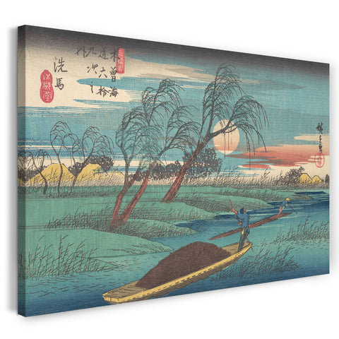 Leinwandbild Utagawa Hiroshige - Bahnhof Senba