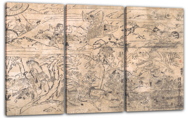 Leinwandbild Hanekawa Chinchō - Kampfszene