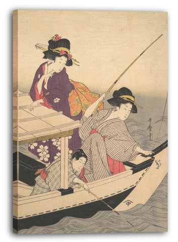 Leinwandbild Kitagawa Utamaro - Angeln