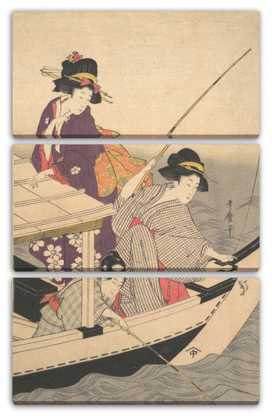 Leinwandbild Kitagawa Utamaro - Angeln