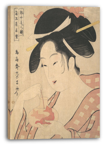 Leinwandbild Chōkōsai Eisho - Wakamurasaki der Kadotamaya
