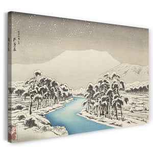 Leinwandbild Hashiguchi Goyō - Ibuki Berg im Schnee