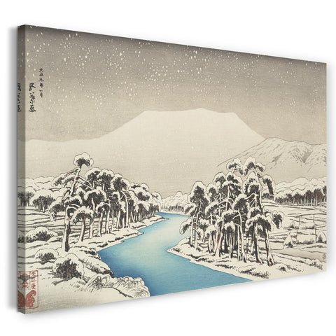 Leinwandbild Hashiguchi Goyō - Ibuki Berg im Schnee