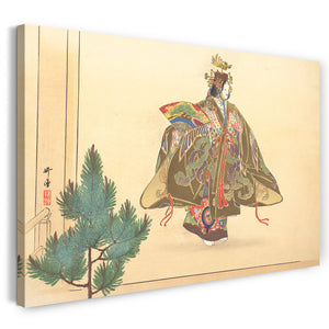 Leinwandbild Tsukioka Kōgyō - Illustration einer Noh-Tanz-Szene
