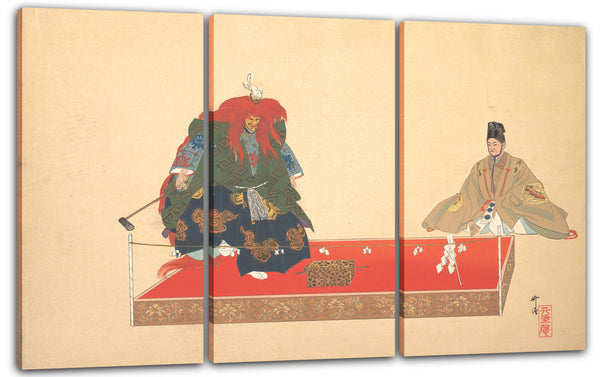 Leinwandbild Tsukioka Kōgyō - Illustration einer Noh-Tanz-Szene