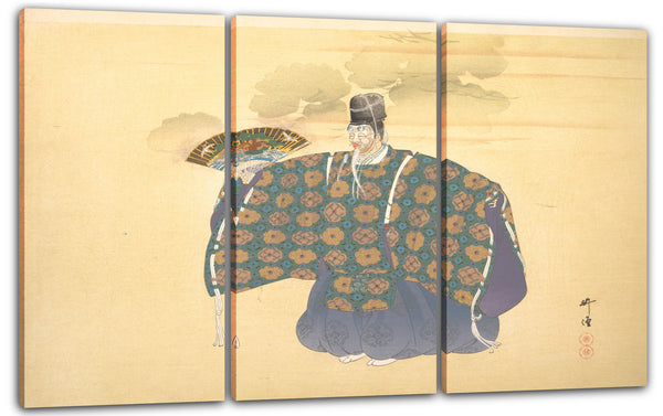 Leinwandbild Tsukioka Kōgyō - Illustration einer Noh-Tanz-Szene