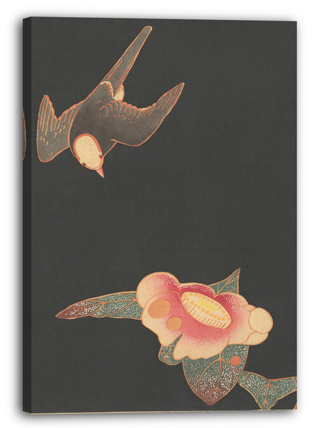 Leinwandbild Itō Jakuchū - Schwalbe und Kamelie