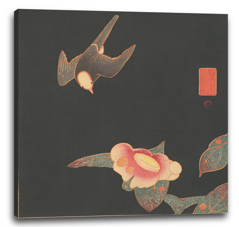 Leinwandbild Itō Jakuchū - Schwalbe und Kamelie