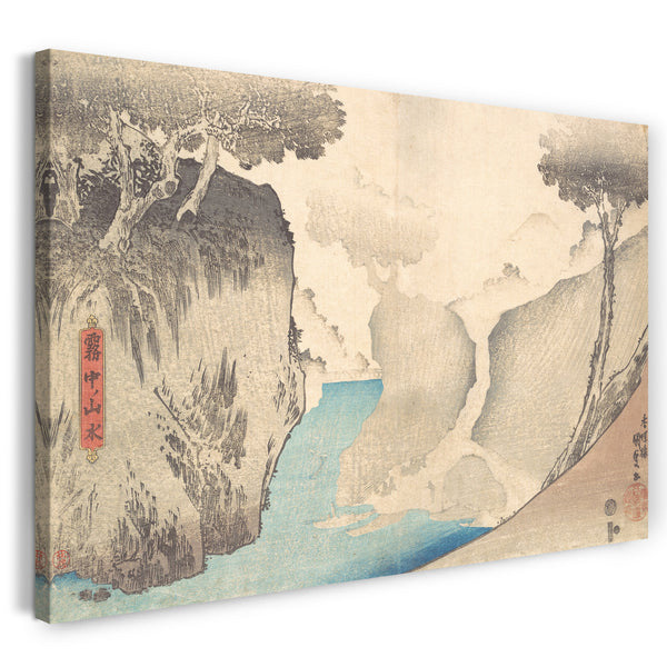 Leinwandbild Utagawa Kunisada - Ochanomizu im Nebel