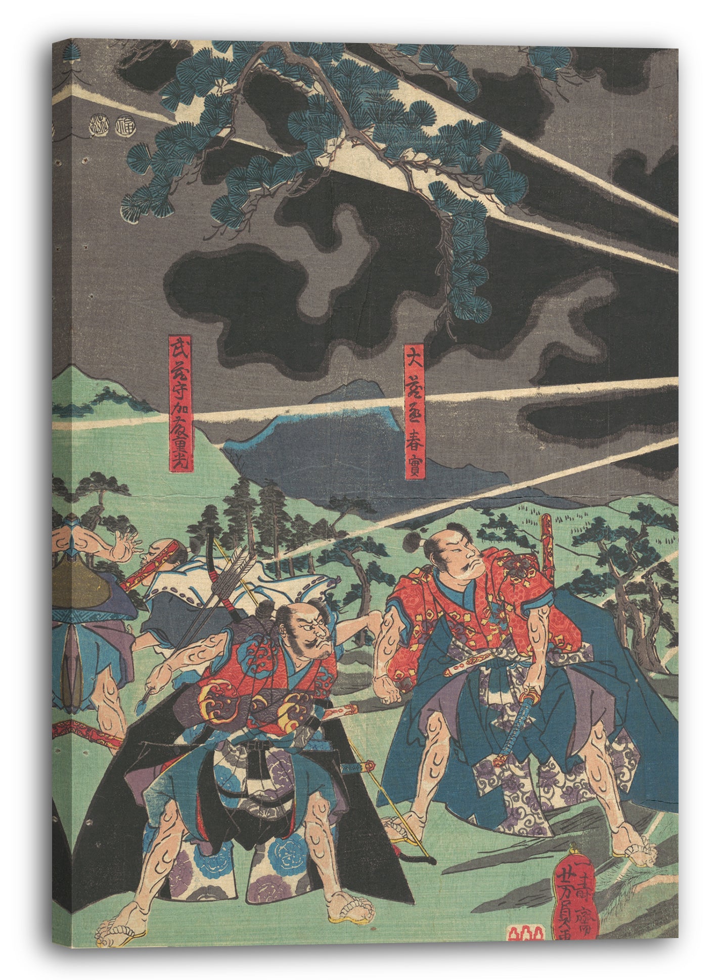 Leinwandbild Utagawa Yoshikazu - Motiv aus einem Druck