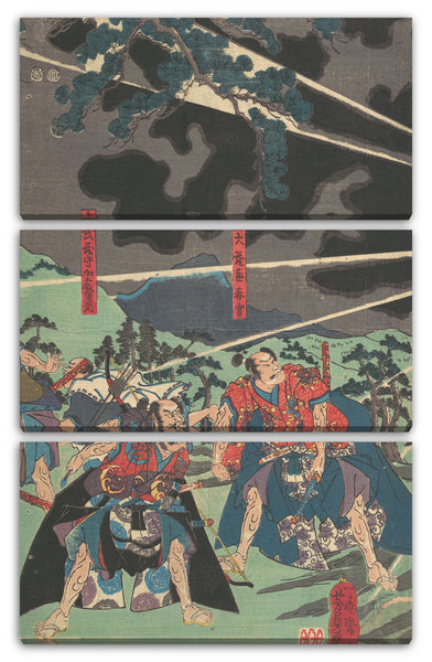 Leinwandbild Utagawa Yoshikazu - Motiv aus einem Druck