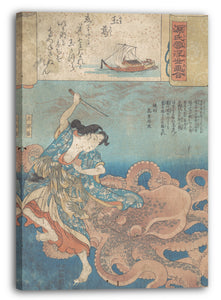 Leinwandbild Utagawa Kuniyoshi - Der Juwelen bestückte Kranz