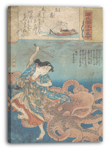 Leinwandbild Utagawa Kuniyoshi - Der Juwelen bestückte Kranz
