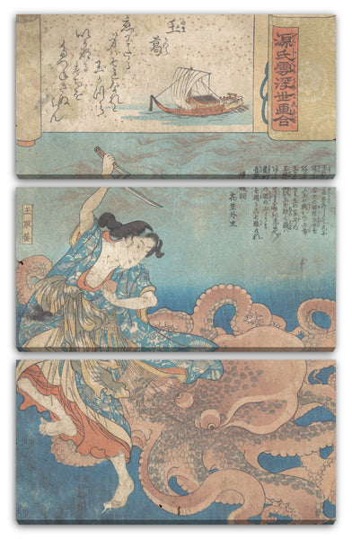 Leinwandbild Utagawa Kuniyoshi - Der Juwelen bestückte Kranz