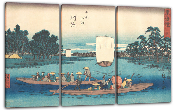 Leinwandbild Utagawa Hiroshige - Kawasaki