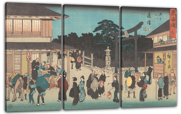 Leinwandbild Utagawa Hiroshige - Fujisawa