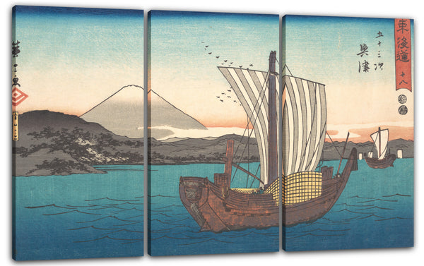 Leinwandbild Utagawa Hiroshige - Okitsu