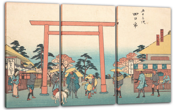 Leinwandbild Utagawa Hiroshige - Yokkaichi