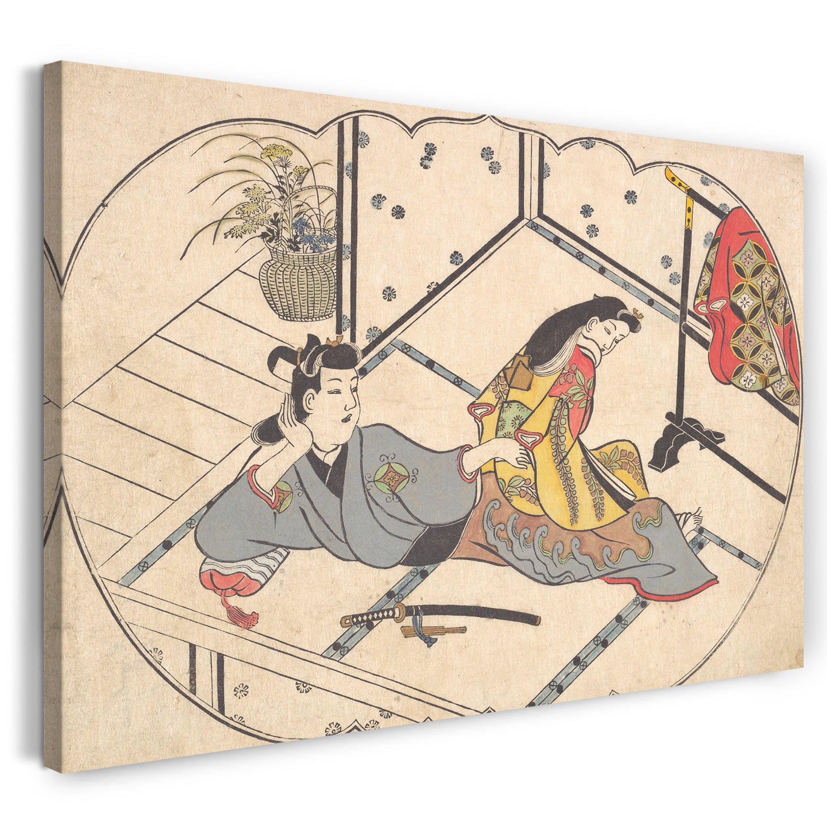 Leinwandbild Furuyama Moroshige - Szene in einem Joroya