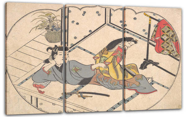 Leinwandbild Furuyama Moroshige - Szene in einem Joroya