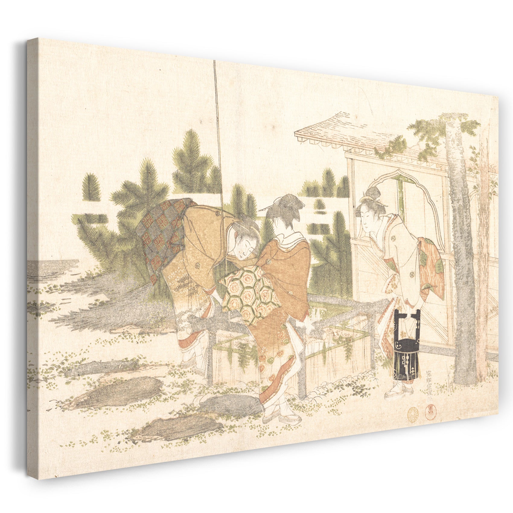 Leinwandbild Katsushika Hokusai - Motiv aus einem Druck