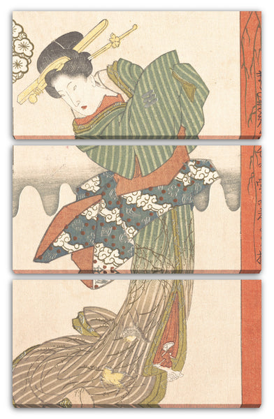 Leinwandbild Totoya Hokkei - Kurtisane tanzt