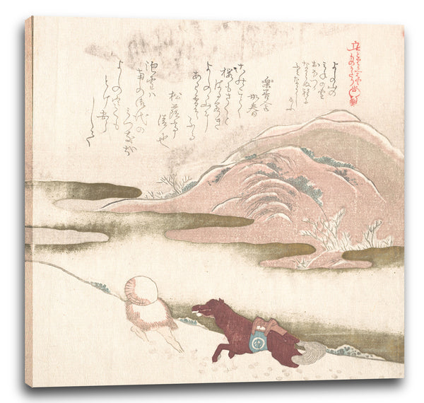 Leinwandbild Kubo Shunman - Schneelandschaft