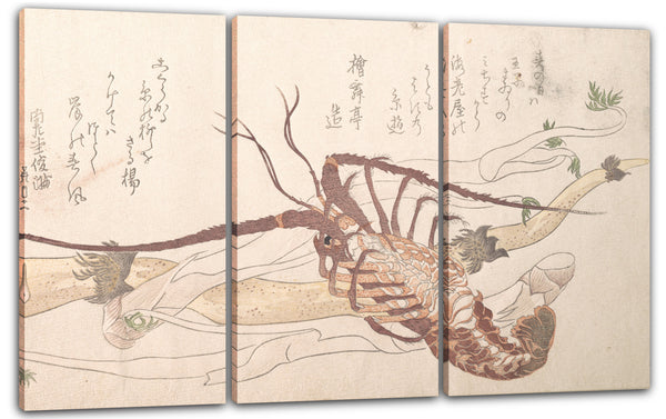 Leinwandbild Kubo Shunman - Hummer und Gemüse