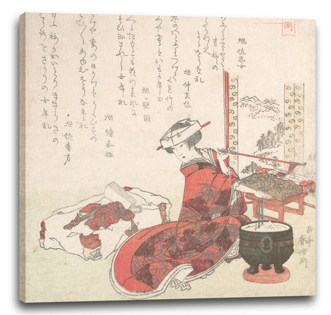 Leinwandbild Yashima Gakutei - Kurtisane