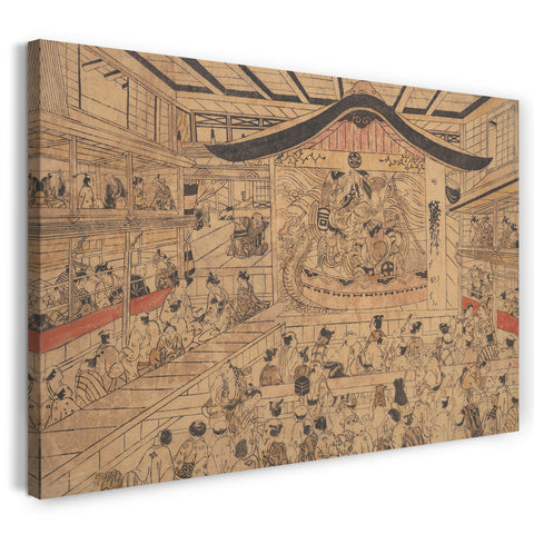 Leinwandbild Okumura Masanobu - Im Theater