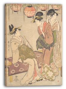 Leinwandbild Kitagawa Utamaro - Drei Kurtisanen
