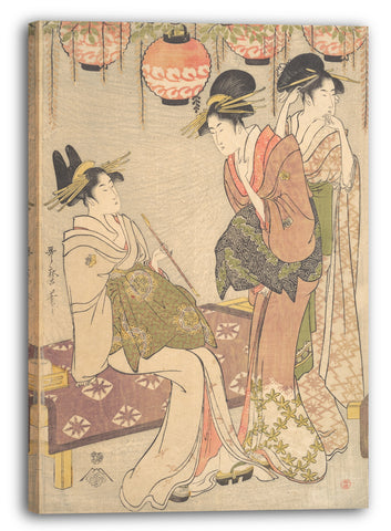 Leinwandbild Kitagawa Utamaro - Drei Kurtisanen