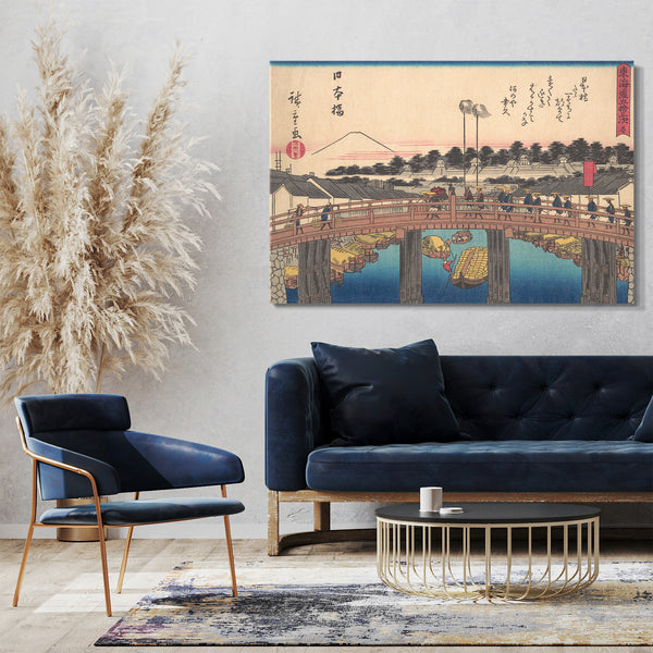 Leinwandbild Utagawa Hiroshige - 東海 道 五十 三次 日本 橋
