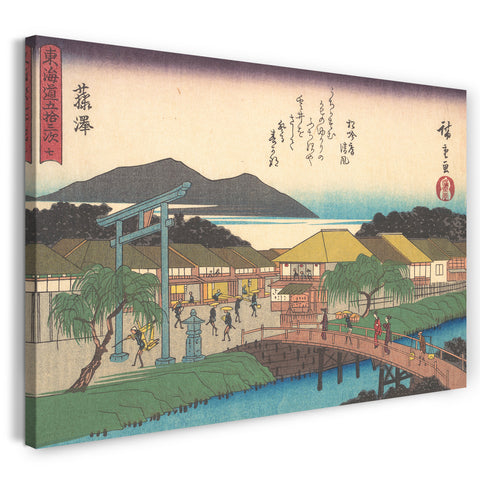 Leinwandbild Utagawa Hiroshige - 東海 道 五十 三次 藤澤