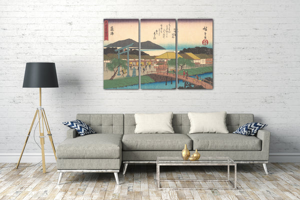 Leinwandbild Utagawa Hiroshige - 東海 道 五十 三次 藤澤