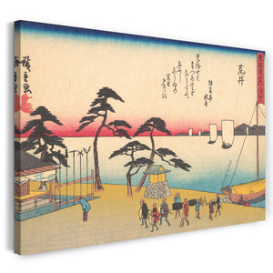 Leinwandbild Utagawa Hiroshige - 東海道五十三次之内 荒井