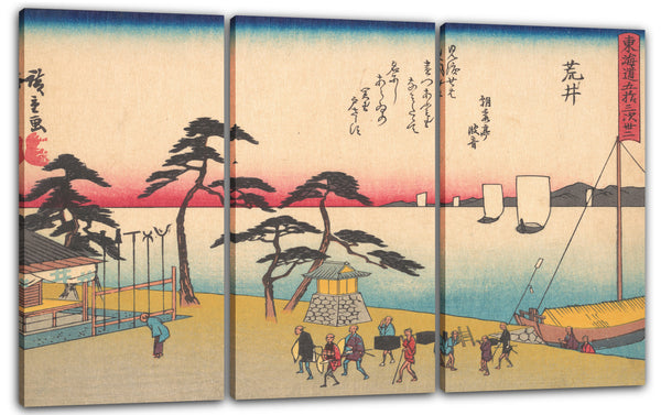 Leinwandbild Utagawa Hiroshige - 東海道五十三次之内 荒井