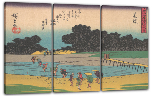 Leinwandbild Utagawa Hiroshige - 東海道五十三次 藤枝